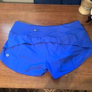 2.5 inch low rise speed up shorts- royal blue.